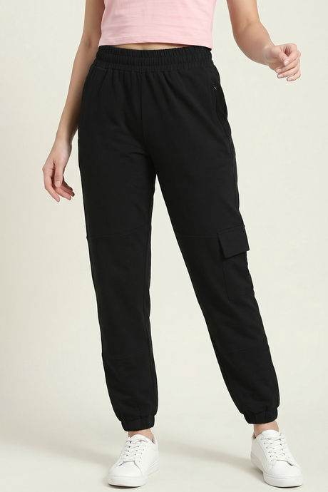 Zivame Knit Cotton Loungewear Bottom - Black Beauty — image 2